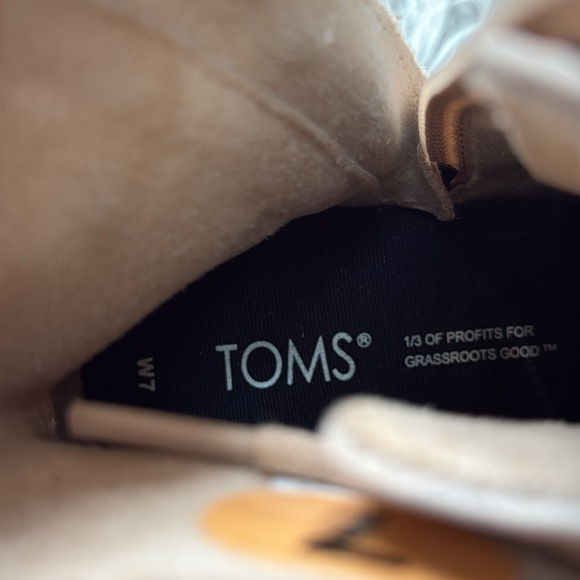 Tom’s Taupe Lace-Up Ankle Combat Boots, 7 - Picture 6 of 13